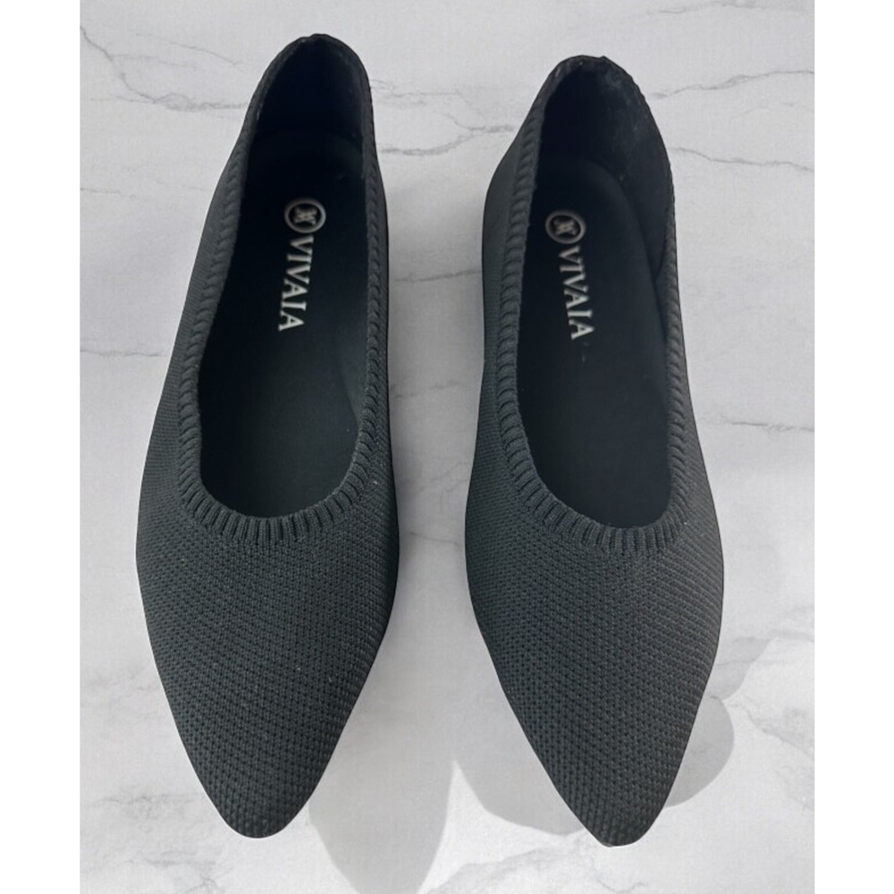 VIVAIA Aria Knit Slip on Washable Pointed Toe Ballet Flats Size 39 US 8 *Read*** - Picture 2 of 10